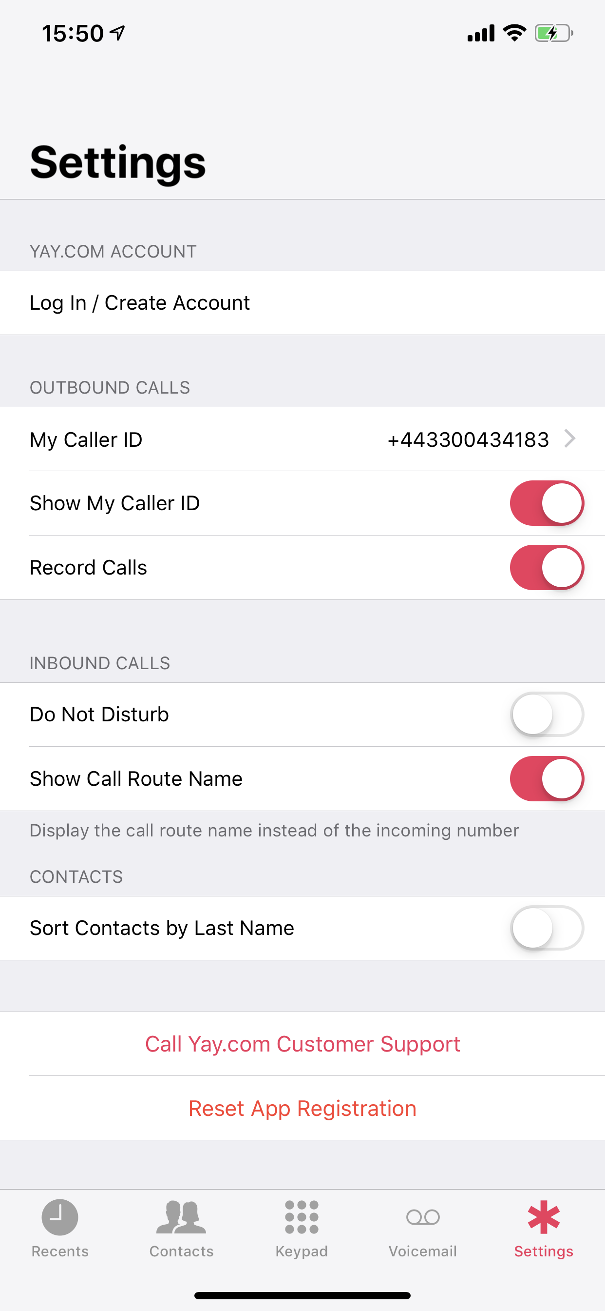 Voice calling app and phone system