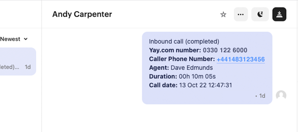 Intercom CRM integration Click-to-Dial