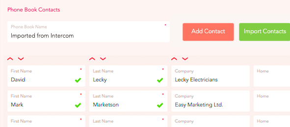 Intercom CRM integration Contact Sync